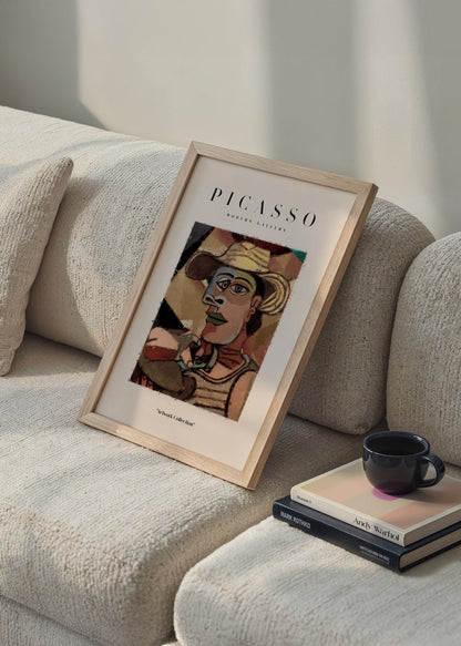 Cubist portrait artwork featuring geometric shapes and modern tones.