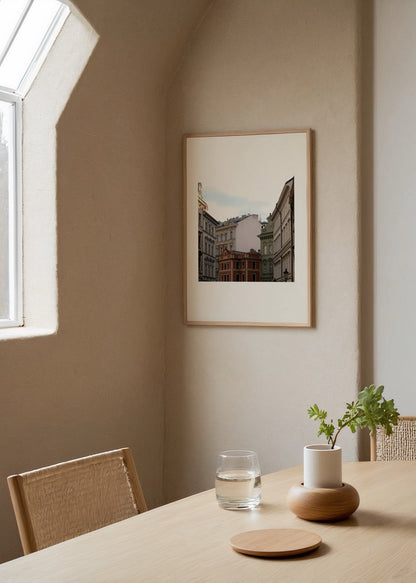 Prague Detailed Photographic Poster Print showcasing elegant buildings and architecture.