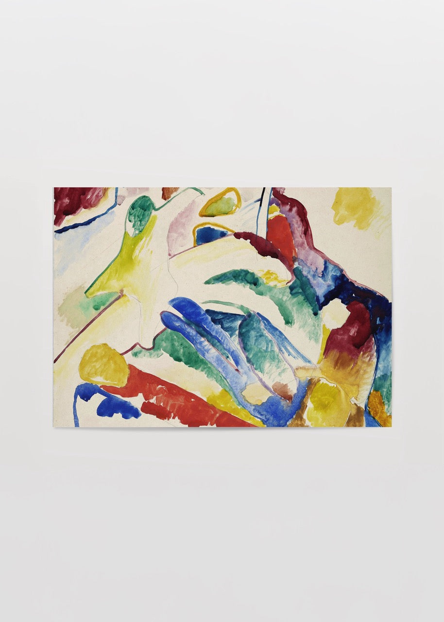 Vibrant abstract composition artwork full of colour and energy.