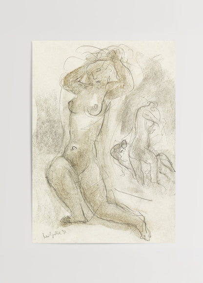 Reverie in Motion artwork depicting graceful human forms in motion.