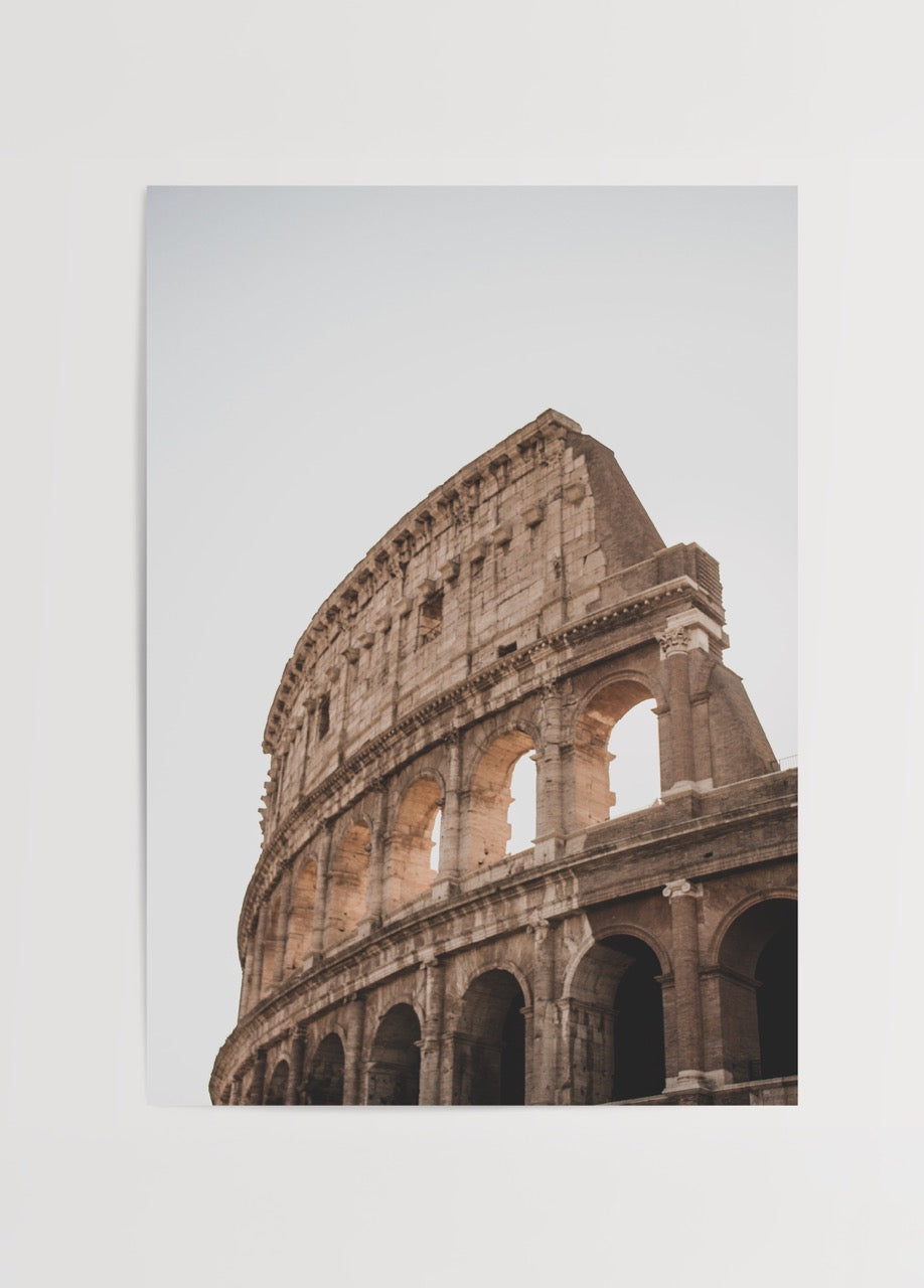 Colosseum architectural poster capturing elegance and history.