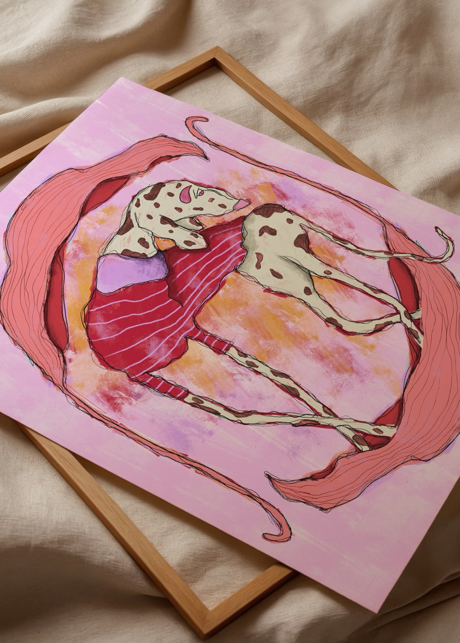Sarmal – Poster Print featuring whimsical forms and vibrant colours.