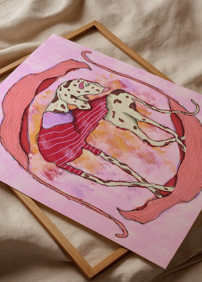 Sarmal – Poster Print featuring whimsical forms and vibrant colours.