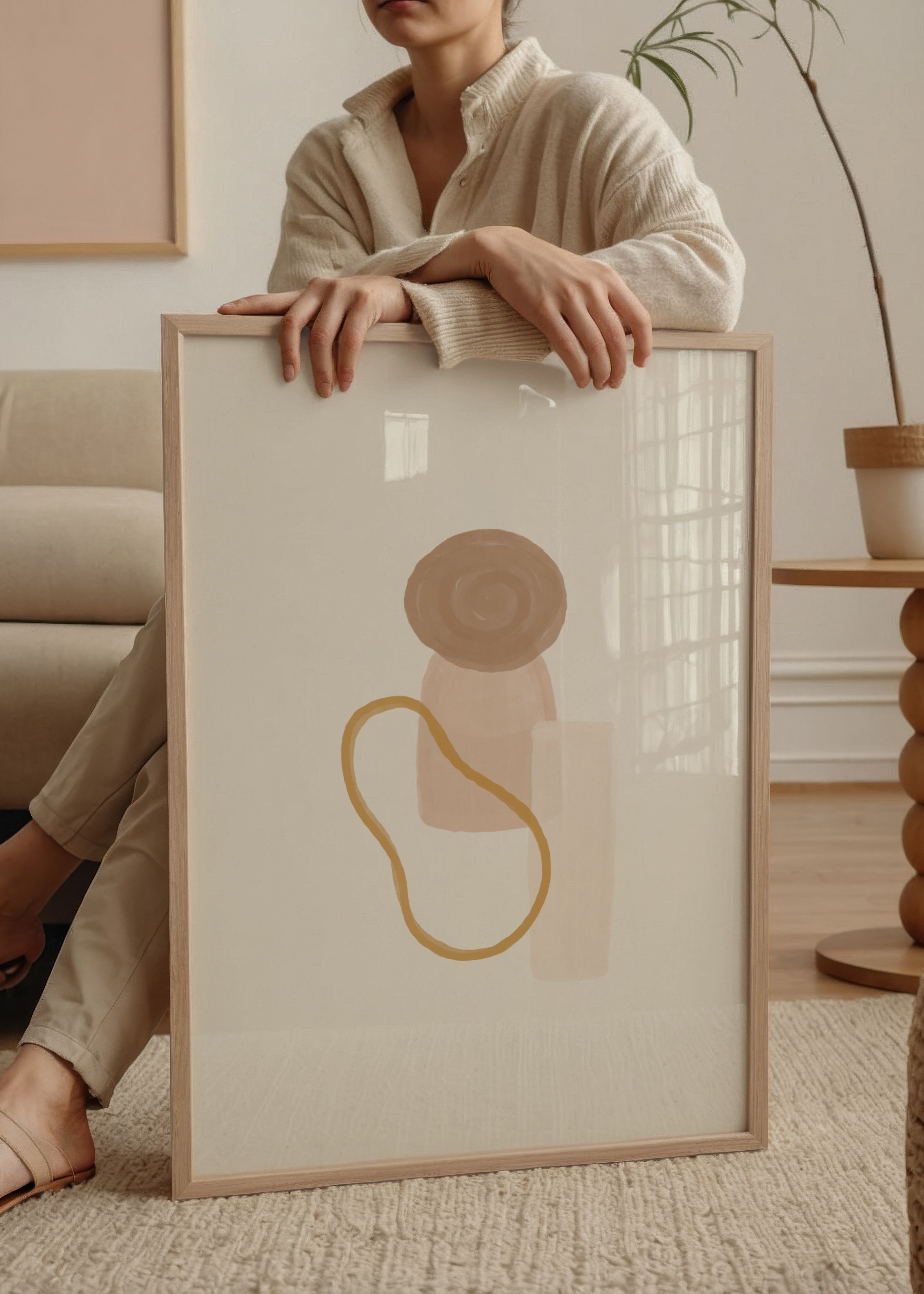 Organic Form Abstraction wall art featuring soft shapes and gentle tones.