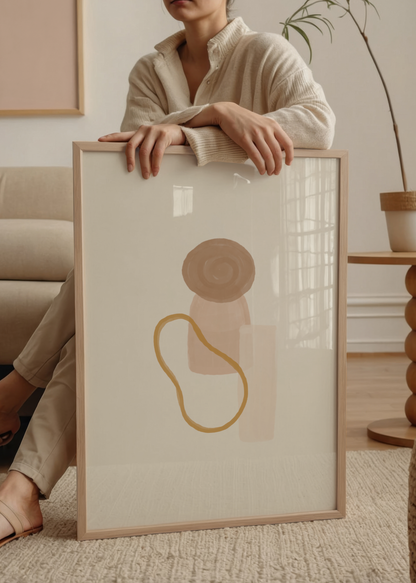 Organic Form Abstraction wall art featuring soft shapes and gentle tones.