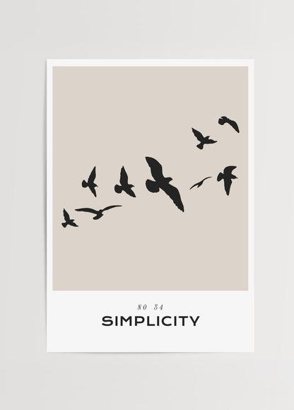 Silhouette of birds flying against a beige background
