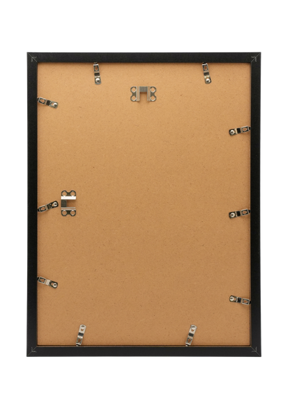 Sleek black wooden frame designed for wall art display.