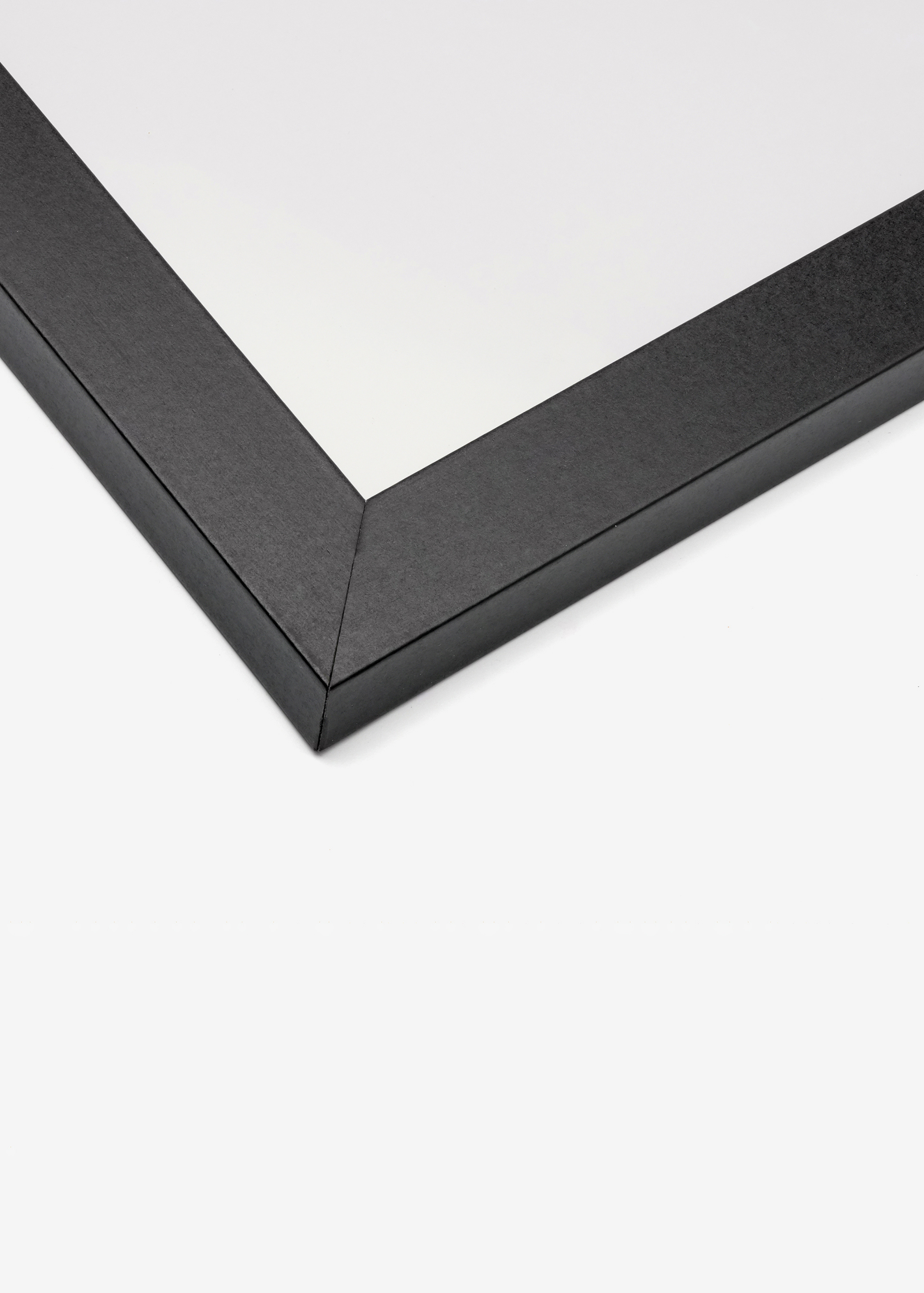 Sleek black wooden frame designed for wall art display.