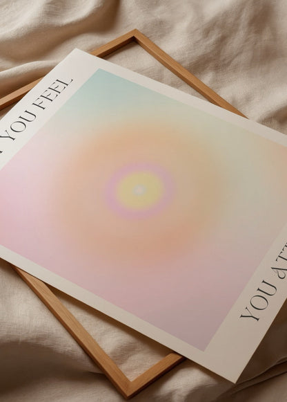 Pastel gradient wall art poster with the text &