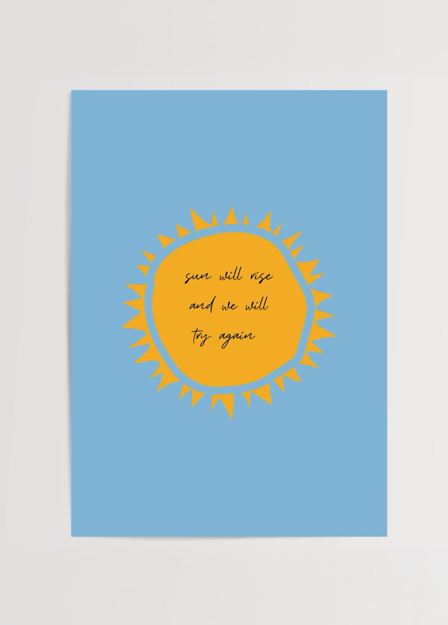 Vibrant sun illustration with the quote &