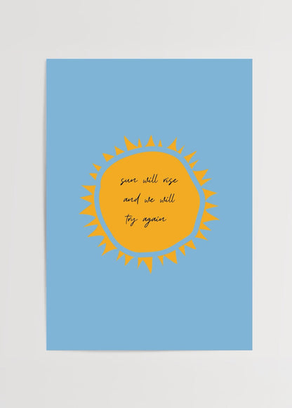 Vibrant sun illustration with the quote &