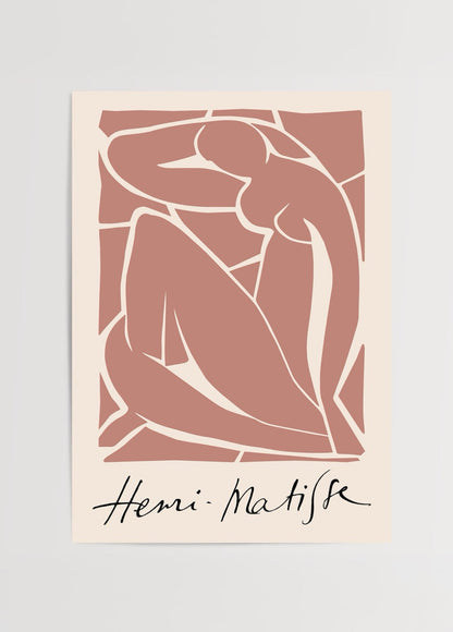 Terracotta Embrace Wall Art featuring a stylized figure against a warm background.