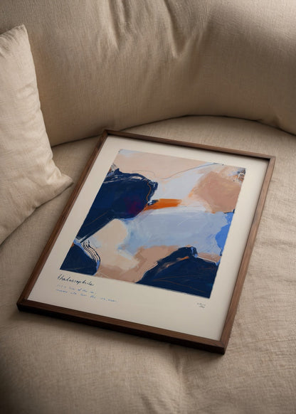 Thalassophile poster print featuring abstract ocean-inspired artwork.