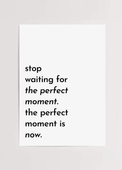 Minimalist poster with typography saying &