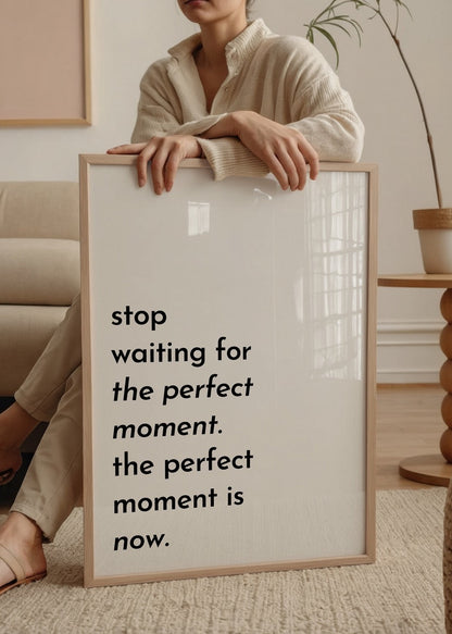 Minimalist poster with typography saying &