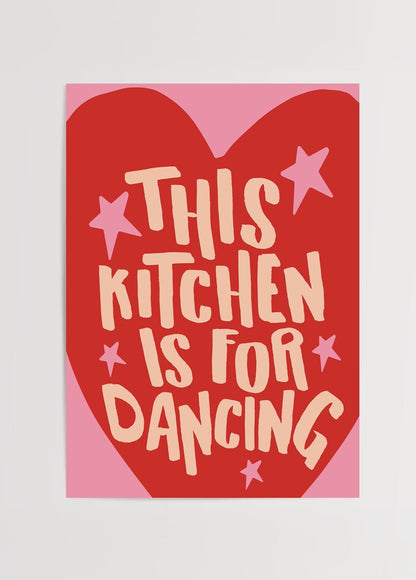 Vibrant kitchen typography poster featuring &