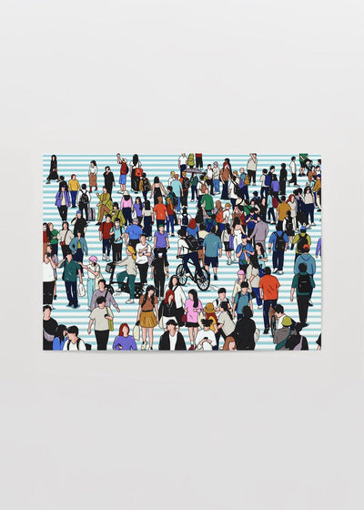 Tokyo Shibuya Crossing Illustration Poster Print