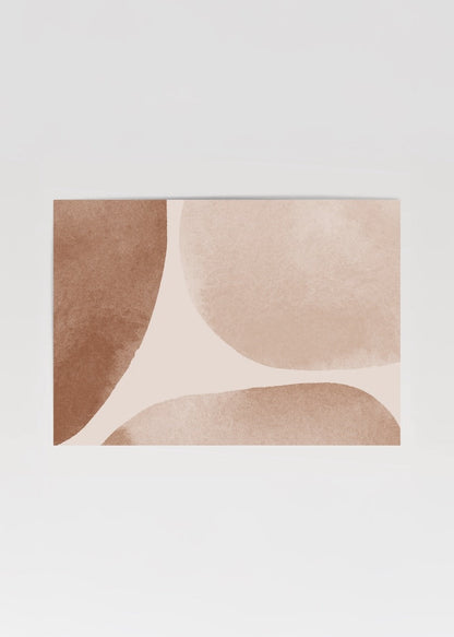 Abstract print featuring earthy tones and organic shapes for modern wall art.