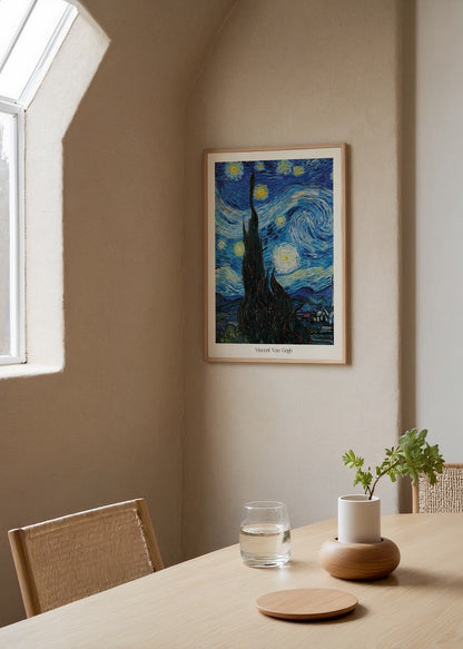Celestial Whirls wall art featuring a vibrant night sky with swirling stars.