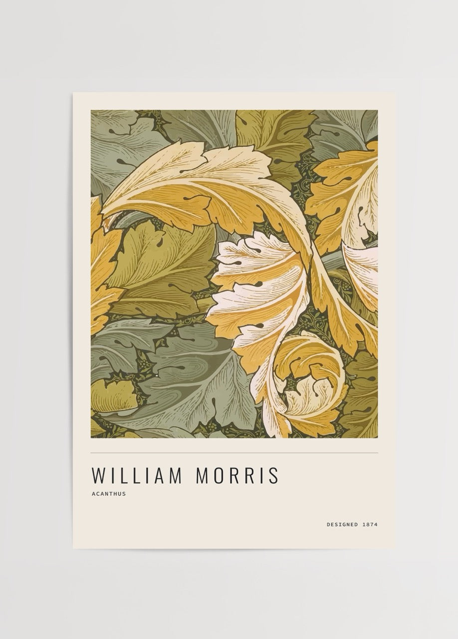 Botanical Acanthus Elegance wall art featuring intricate leaf designs.