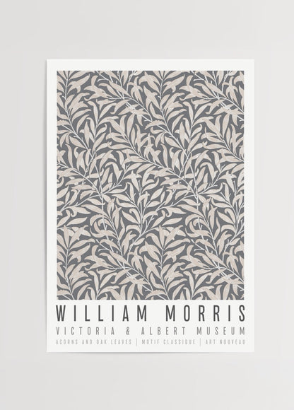 William Morris Acorns and Oak Leaves poster featuring intricate oak leaves design.