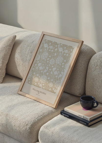 Elegant brown tulip floral art print for stylish home decor.