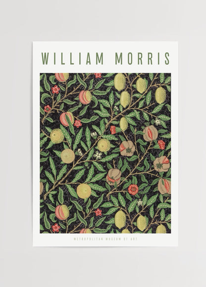 Botanical wall art featuring vibrant fruit and greenery.