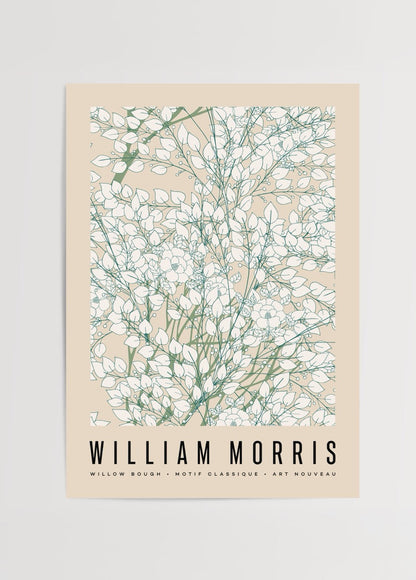 Intricate willow bough design in delicate lines and soft hues.