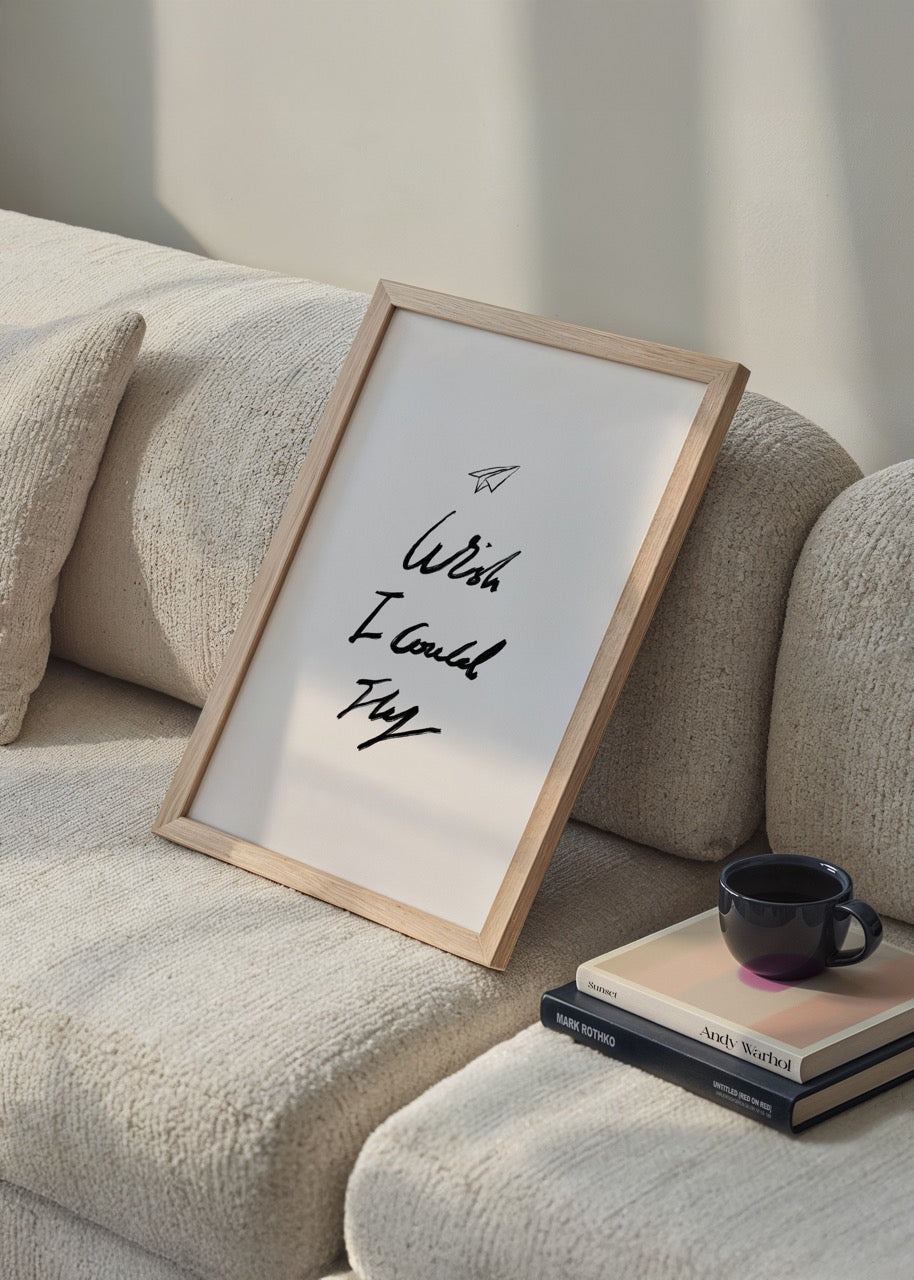 Minimalist poster featuring handwritten text &