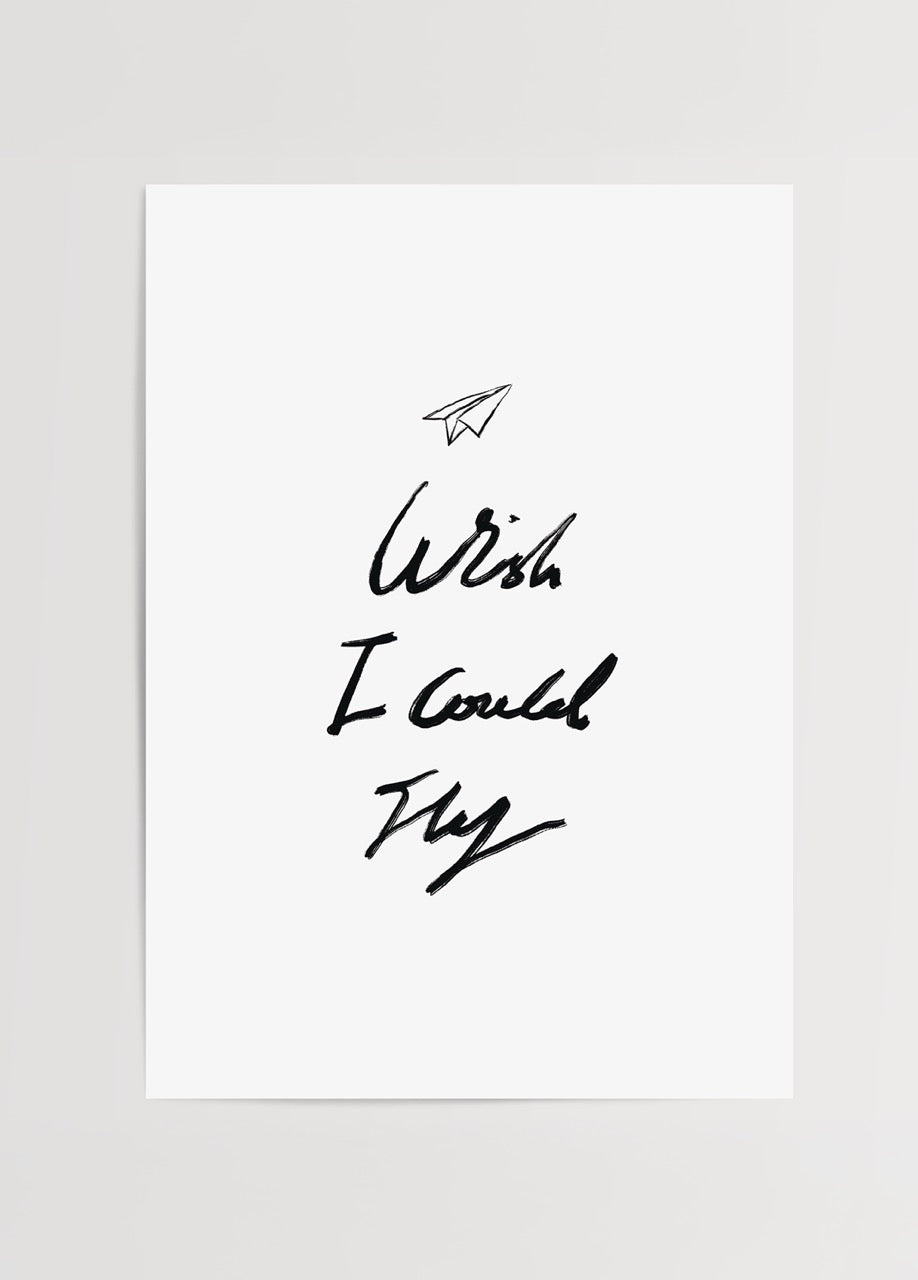 Minimalist poster featuring handwritten text &