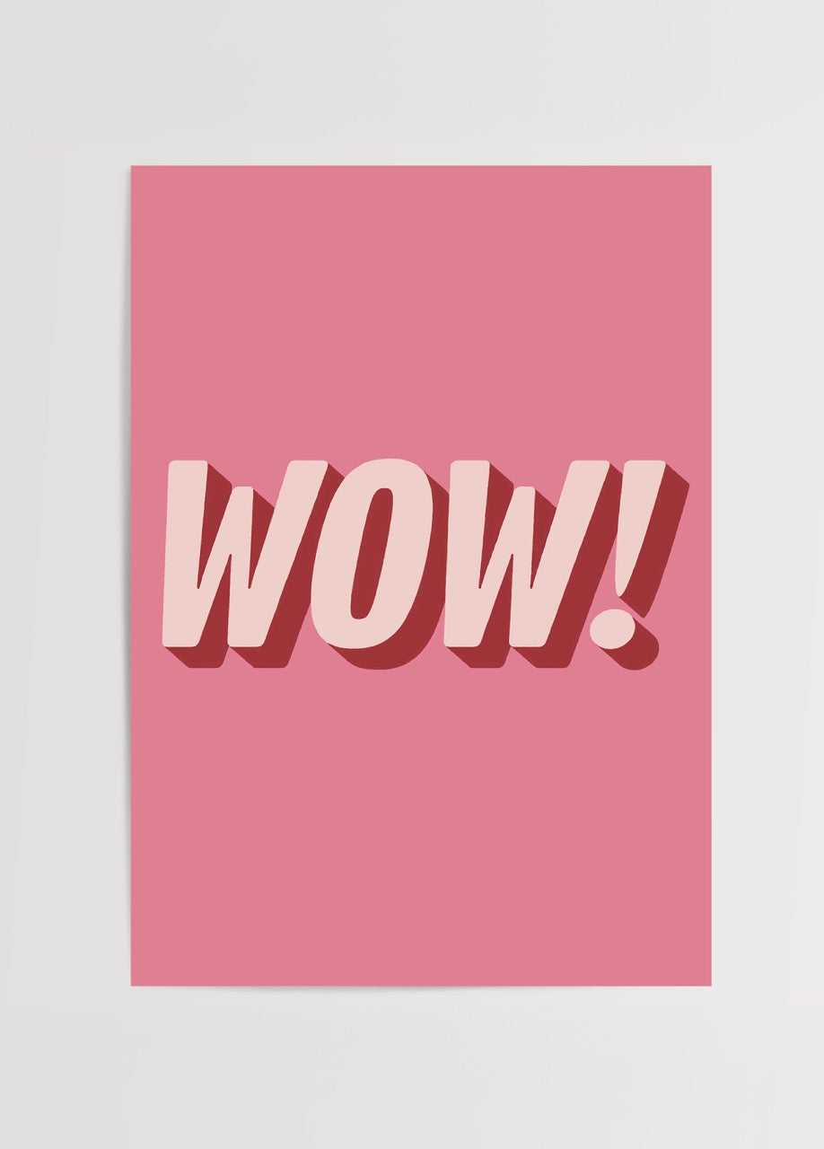 Bold typography art print saying &