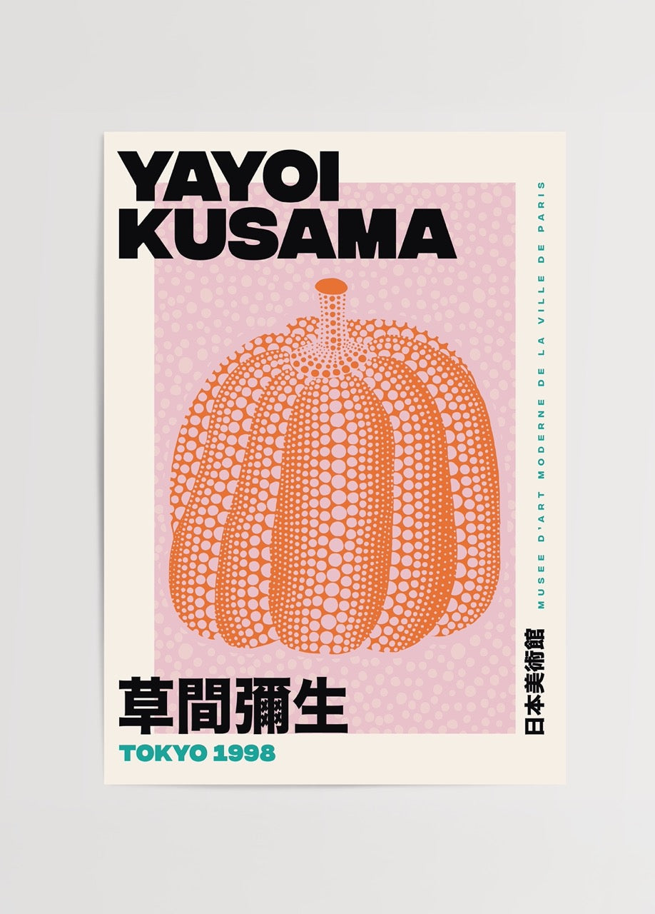 Colourful dot pattern pumpkin artwork for stylish interiors