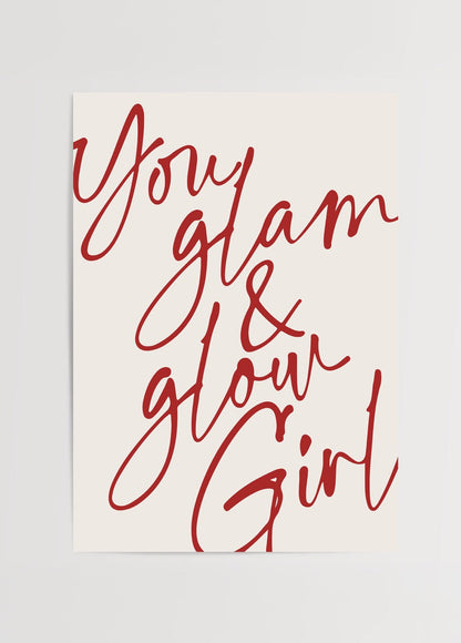 Typography wall art featuring &