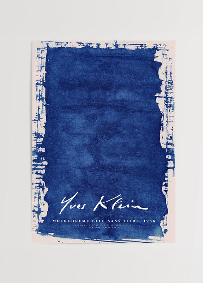 Elysian Blue Monochrome Wall Art featuring rich blue hues.